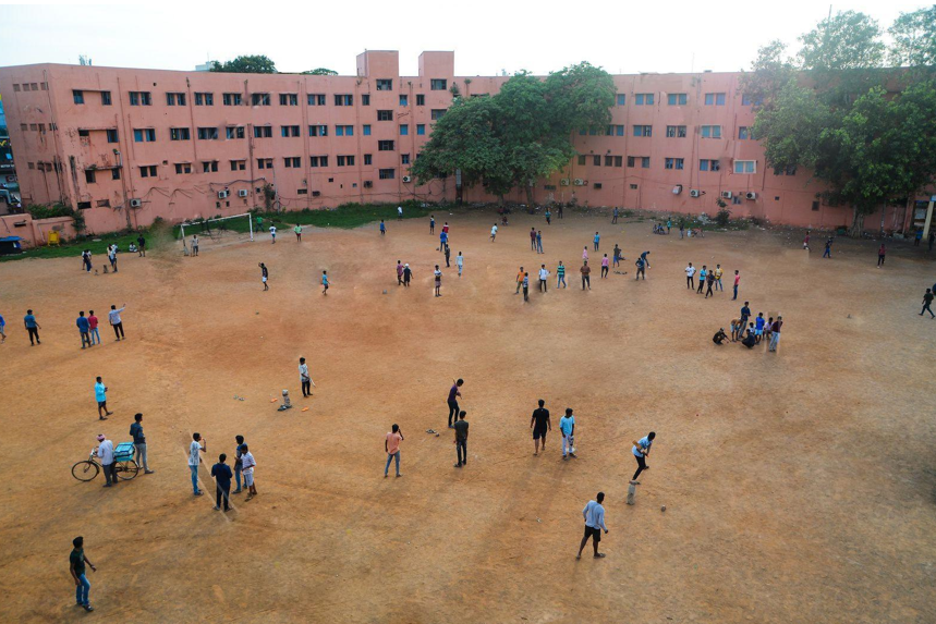 The play ground beside the IGMS Complex campus, Labbipet
