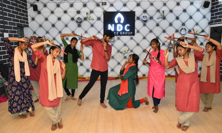 Students performing in the NDC studio