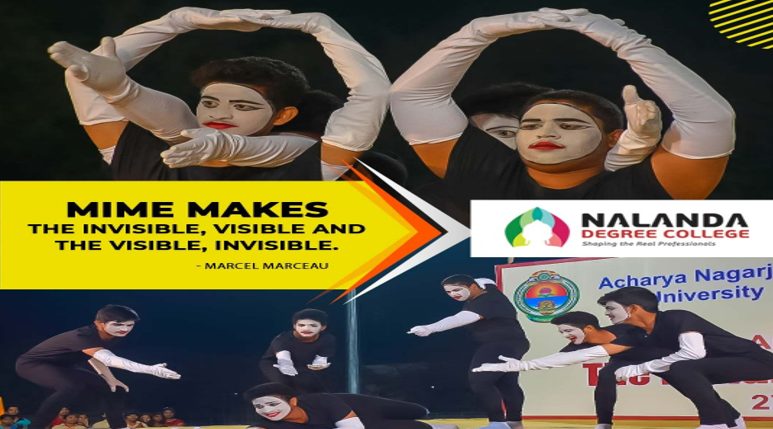 Mime performance by Nalanda students
