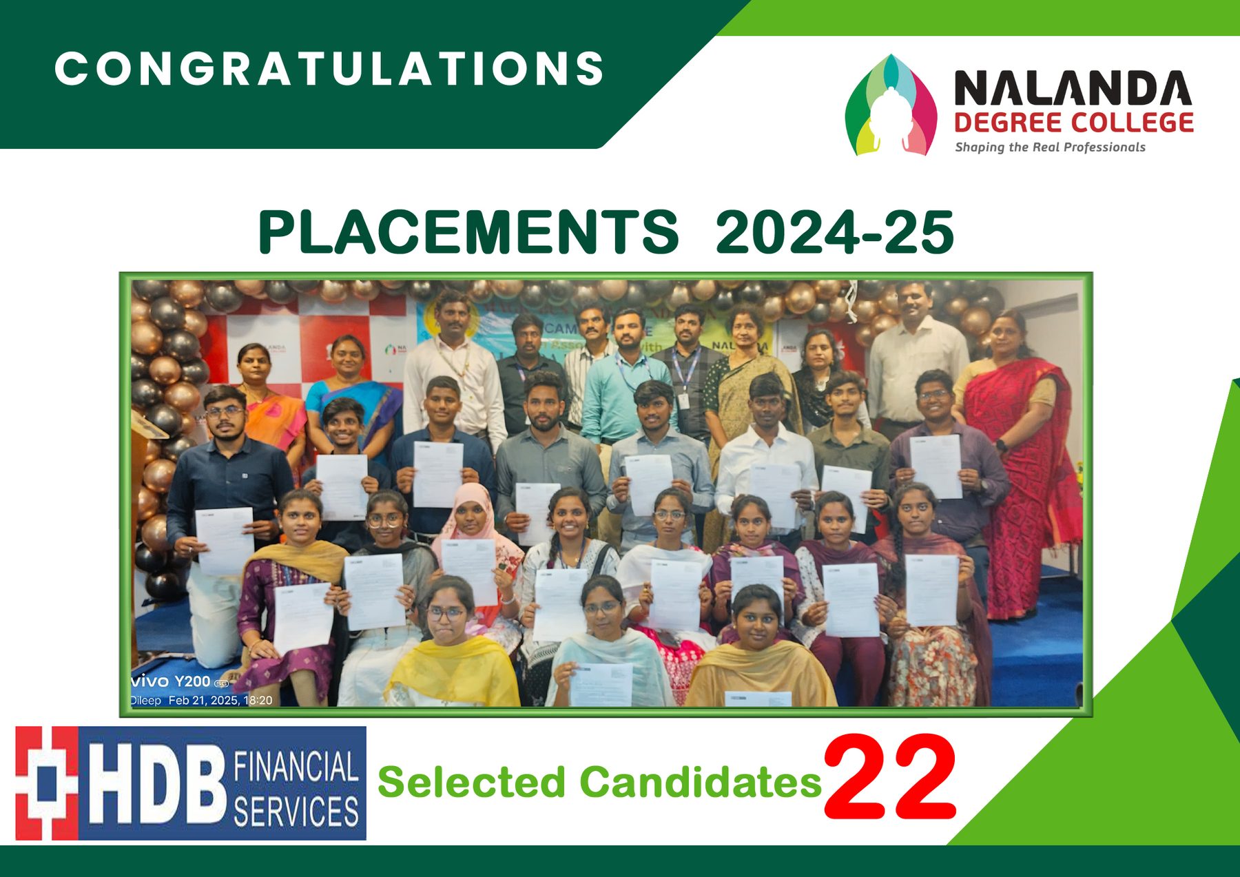 Placement drive — HDB