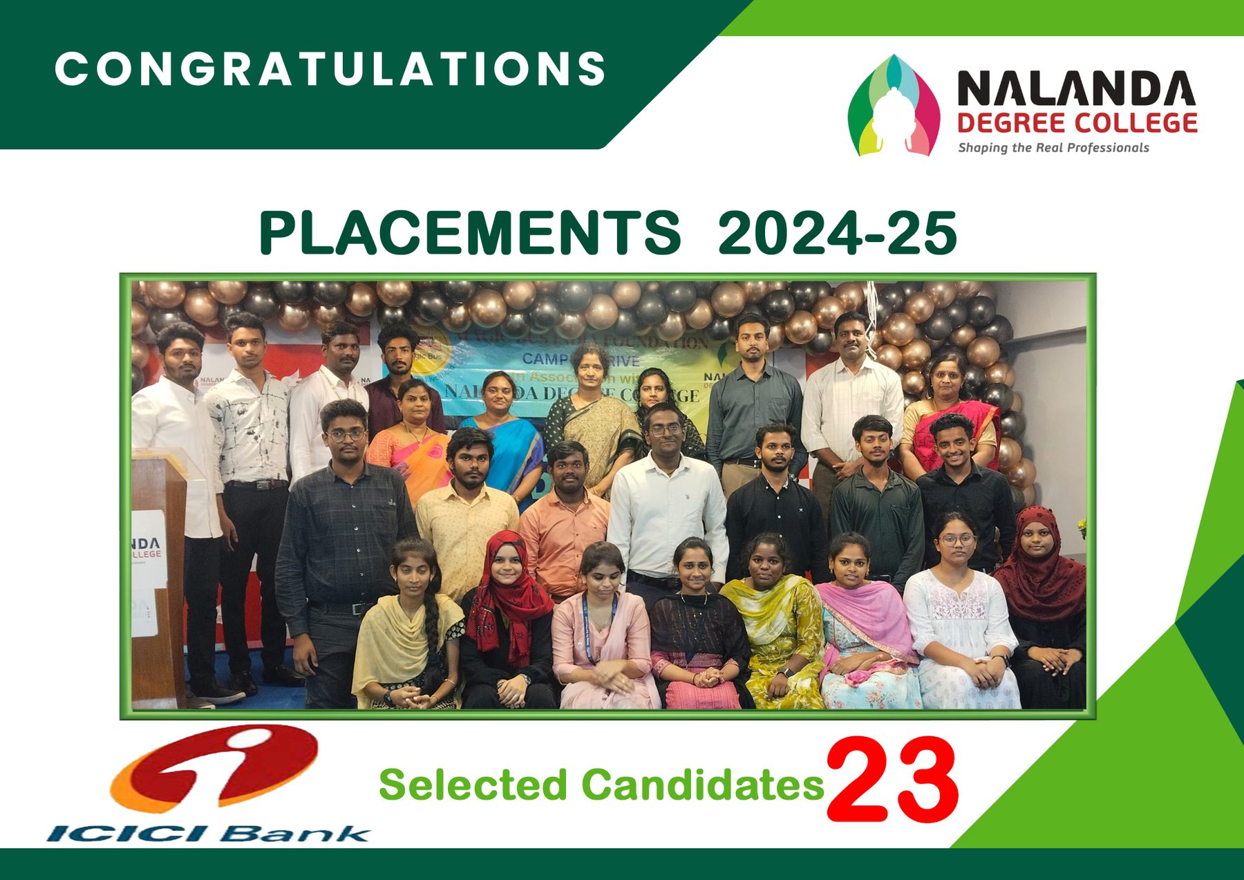 Placement drive — ICICI BANK