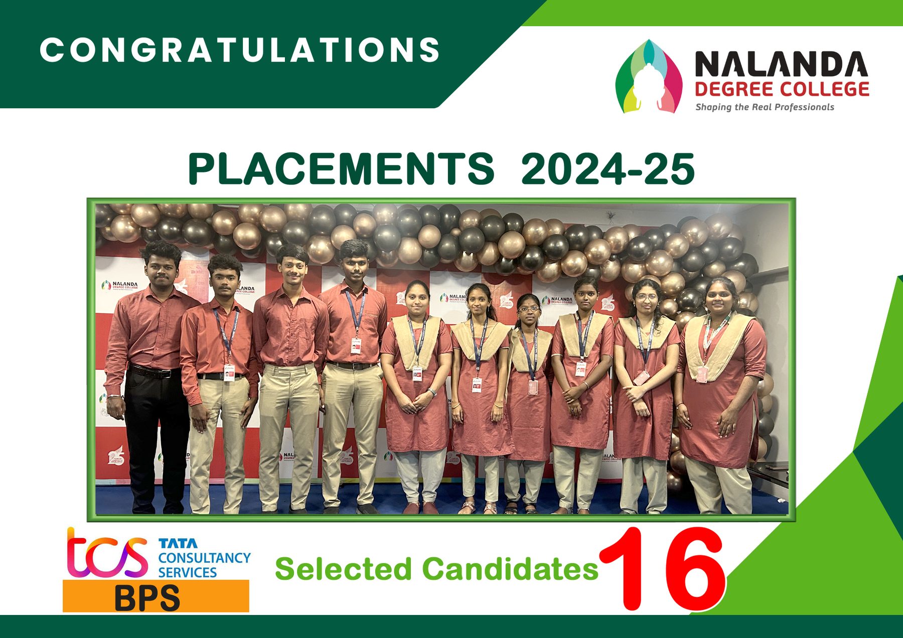 Nalanda students at a campus placement drive